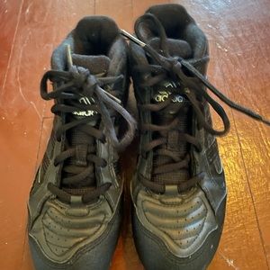 Adidas Black Laced Cleats Running Tennis Shoes